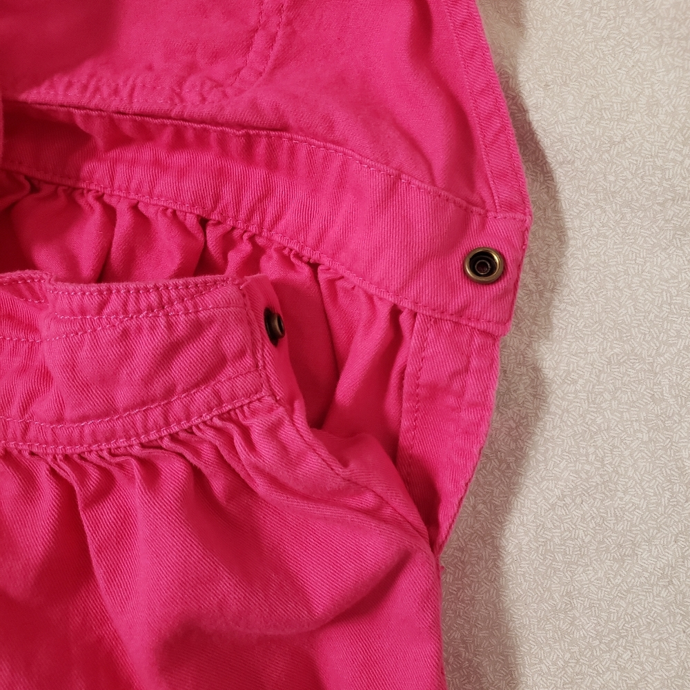 Chaps Overall Dress girls size 4 Barbie pink Bib dress - Picture 4 of 4